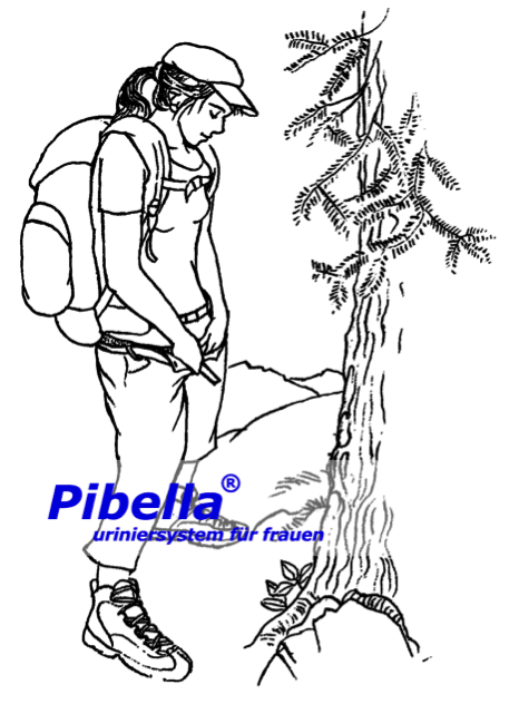 Pibella, Pibella Travel, Pibella Comfort, Female Urination Device - draussen pinkeln